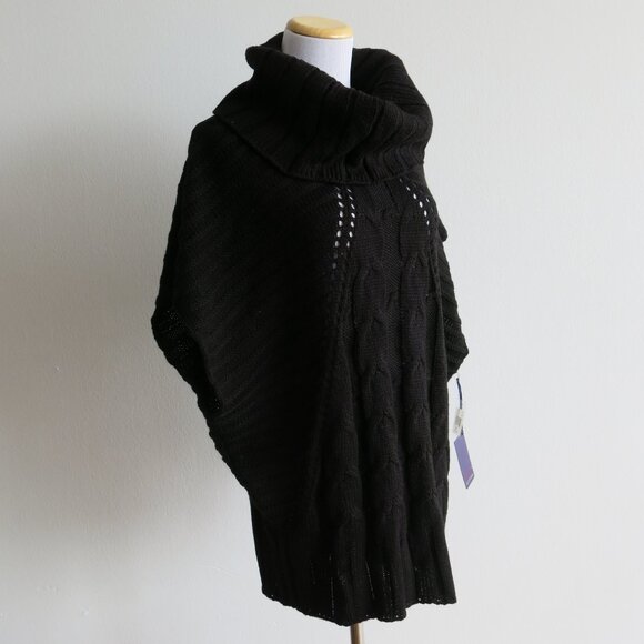 Dex Clothing Black Cowl Neck Knit Sweater - Size Medium - Picture 3 of 7